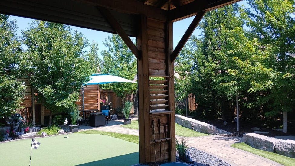 16' X 16' by 14' High Custom Built Pavilion, with remote control electric door